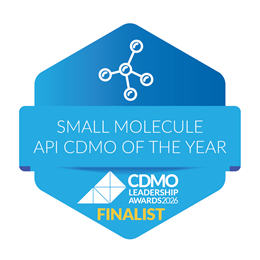 Small Molecule API CDMO of the Year badge