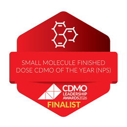 Small Molecule Finished Dose CDMO of the Year badge