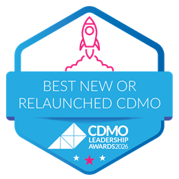 Best New or Relaunched CDMO badge