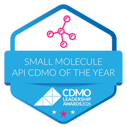 Small Molecule API CDMO of the Year badge