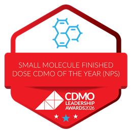 Small Molecule Finished Dose CDMO of the Year badge